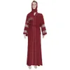 Etniska kläder svart abaya dubai afrikansk muslimsk hijab klänning 2021 caftan marocain arabe islamisk kimono femme musulmane djellaba308n