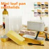 Servis uppsättningar 50/100 st 200 ml engångsmuffinostkaka Mini Loaf Baking Loaf Pann med lock Aluminiumfolie Bakpannor Ramadan Decoration 230920