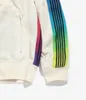 Mens Jaquetas Rainbow Stripe Agulhas AWGE Jaqueta Homens Mulheres 1 Alta Qualidade Bordado Borboleta Streetwear Track Coat 230920