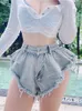 Women's Jeans Summer Denim Shorts Urope And The United States Culottes High Waist Casual Pants Plus Size