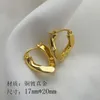 Orecchini minimalisti con orecchini geometrici con fibbia ad ago circolare e orecchini che preservano il colore placcato in oro per gioielli wpmen