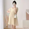 Vestidos de maternidade vestido de saia para mulheres grávidas verão moda na moda mãe doce vestido longo verão curto temperamento vestido de mulheres grávidas