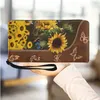 Wallets Fashion Wallet Zipper Coin Purse Sunflower Butterfly Designer PU Leather Female Long Handbag Clutch Card Holder Bolsas