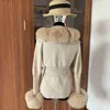 Women's Fur Faux Fur Women's Fashion Real fur Knitted Cardigan Fur Coat Plus Knitted Sweater Cardigan Spring and Autumn Jacke L230920