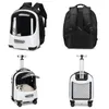 Cat Carriers Pet Rolling Carrier Dog Backpack With Wheels Cats Puppies Travel Bag Trolley