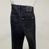 Jeans da donna Designer Autunno e Inverno Nuovi jeans stretti e sottili neri grigi ricamati per le donne Pantaloni a matita versatili alla moda europea SS0Z