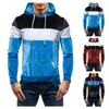 Herrtröjor vinter zip up hoodie män kappa matchande tröja koreansk jacka färg smal sammet pocket fit hooded glitter toffel