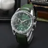 Zegarek dla mężczyzn 2023 Zegarki męskie Pięć igieł wszystkie tarcza Work Kwarc Watch Wysokiej jakości najlepsza luksusowa marka chronograph zegar skórzany pasek moda omeg