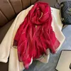 Women's Cape Really Silk and Wood Scarf Design Shining Silk Hijab Scarves Women Winter Spring Fashion Plaid Pashmina Shawls and Wraps Foulard L230920