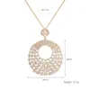 Pendentif Colliers GuoGuo Brillant Mode Exquis Rond Cristal À La Main Léger Élégant Rose Plaqué Or Collier Bijoux Cadeau Pour Les Femmes