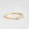 Vvs2 - d Solitaire Diamond Engagement Ring 14k Yellow Gold Flush Accent Moissanite Diamond Wedding Ring Verjaardag Ring Cadeau