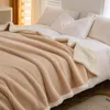 담요 Simple 7d Rose Fleece 가을을위한 따뜻한 담요 가을 겨울 두껍게 모방의 양모 침대 따뜻한 무게 230920