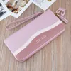 Plånböcker Armbandstelefon Purses Women Splice Female Purse Leather Lady Long Woman Big Card Holder Clutch Zipper