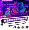 40W UV Balck Light 395nm Blacklight Bar Halloween Fluorescerande DJ Disco Party Lights belyser 20x20 fotområdet