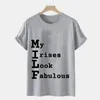 Men's T Shirts Summer Men Short Sleeve T-Shirts Tees My Irises Look Fabulous Print Casual Oversized Unisex Tops Streetwear Sports Wear