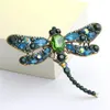 Nouvelle mode strass libellule broche accessoires de vêtement décoratifs broches animaux Vintage cristal écharpe bijoux noël 264m