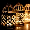 Candle Holders Metal Hollow Holder Birdcage Tealight Candlestick Romantic Night Light Hanging