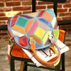 Kvällspåsar lomantina för kvinnor flickor skal axel väska äkta läder designer lapptäcke handväskor handväskor colorufl