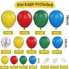 Andra evenemangsfestleveranser Carnival Circus Balloons Arch Garland Kit Red Yellow Blue Green Ballon Toy Birthday Decorations Rainbow Globos 230919