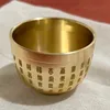 Feng Shui Treasure Bowl Vat Brass Copper Offering Bowl Small Serving Dessert Bowls Wealth Figurine Attract Wealth and Good Luck