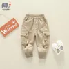 Pantaloni Pantaloni da ragazzo Primavera e autunno Salopette per bambini coreani Baby Casual 2 per 1-6 anni