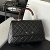 7A Mulheres Crossbody Couro Genuíno Caviar Ombro Clássico Designer Moda Acolchoada Bolsa De Corrente De Metal O Presente Perfeito Para Sua Família