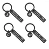 Porte-clés 26 lettres Good Drive Key Chain Fashion Classic Black Lettrage Bague de voiture en acier inoxydable K5136