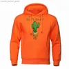 Herrtröjor tröjor inte rör mig pricky kaktustryck kläder män mode pullover hoodies crewneck hip hop sweatshirt varm lös mens hoodyl230920