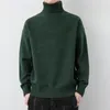 Herrtröjor Turtleneck hög krage tröja koreansk stil nacke man vinter man försäljning långärmad topp 2023 hösten