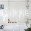 Cortinas de chuveiro Cortina de chuveiro transparente à prova d'água forrada com cortina de chuveiro de plástico resistente a mofo com ganchos Home PEVA Decoração de banheiro 230920