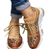 Scarpe eleganti scarpe caviglia da donna 2023 primavera leopardo casual leopard per donne sneaker da sneaker a bassa pizzo top su tenis femminino x0920