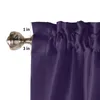 Rideau court de couleur unie violet foncé, pour cuisine, café, armoire à vin, porte fenêtre, petite garde-robe, décoration de maison