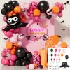 Outros suprimentos de festa de evento Halloween tema roxo rosa bonito dos desenhos animados fantasma foil balão guirlanda arco kit para criança menina horror decoração supplie 230919