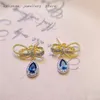 Dangle Earrings Fashion 925 Silver Inlaid Natural Topaz Stud For Women Made Factory Wholesale Can Be Customized