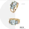 セラミックスターカラーダイヤモンドファッションパーソナリティトレンドカップルリングデザイナー愛好家Rings2609