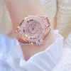 Armbandsur SMVP Crystal Diamond Watches For Women Gold Original Elegant Ladies Watch med Armband Set Rose Gift Girlfriend Wife