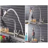 Kitchen Faucets Mixer Faucet 360 Degree Swivel With Flexible Hose Tap Cold And Stream Sprayer