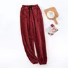 Men's Sleepwear Women's Pajama Pants Autumn Winter Flannel Wide Leg Trousers Loose Large Size Warm Thick Coral Fleece Solid Color Home