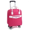 Reisetaschen mit Rollen, für Reisen, Damen-Rucksack mit Rollen, Trolley, Oxford, großes Fassungsvermögen, Rollgepäck, Koffer