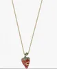 Collier fraise rose, chaîne de clavicule de styliste, bijoux à la mode, pendentif, cadeau de mariage