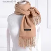 KASKA KAPE SOLID FÄRG IMITATION Cashmere Tassel Scarf For Women Winter Warm Hijabs Poncho ljuddämpare Bandanna Shawls Wrap Clothes Accessories L230920