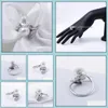 Jewelry Settings Hopearl Ring White Shell Flower 925 Sterling Sier For Diy Pearl Mount 3 Pieces Drop Delivery Dhgarden Otrn4