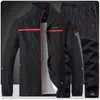 Herrspårar för män som monterades träningssatsen Set Full-Zip Jacket Casual Gym Jogging Athletic Workout Sweat Suits Outdoor Basketball Sportsuit 230920