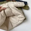 Daunenmantel für Jungen, Kinder, solide, lange, mit Baumwolle gefütterte Jacke, Umlegekragen, Cord, dicke Strickjacke, Mädchen, warm, bequem, Oberbekleidung, Mantel 230920