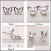 Schmuckeinstellungen 18 Stile Neue Perlenohrringe S925 Sterling Silber Ohrstecker DIY-Ohrring für Frauen Mode Drop Lieferung Dhgarden Ot1Da