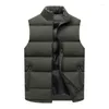 Gilet da uomo 2023 Giubbotti da uomo Gilet caldo senza maniche da uomo in cotone imbottito cappotti da uomo colletto alla coreana Gilet casual Abbigliamento L67