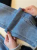 Damenjeans 2023 Frühling und Sommer hoch taillierte Hose mit geteilten Beinen Mode schlank