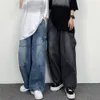 Męskie dżinsy streetwear workowane ładunki dżinsy wo vintage y2k wysokie talię proste spodni dżins