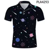 Herren Polos 2023Polo Shirt Coole Streetwear Tops Sommer Kurzarm Männer Camisas 3D Gedruckt Starry Sky Casual Shirts Mode ropa