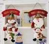 Dekorativa föremål Figurer 2pce 2023 Juldekorationsdörr hängande hängsmyckel Noel Gingerbread Man Santa Claus Hanger Merry Xmas 230921